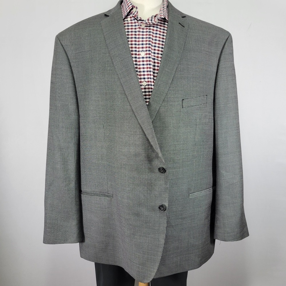 Calvin Klein Men's Sport Coat Blazer Two Button Gray Silk Wool‎ Blend Size 58R
